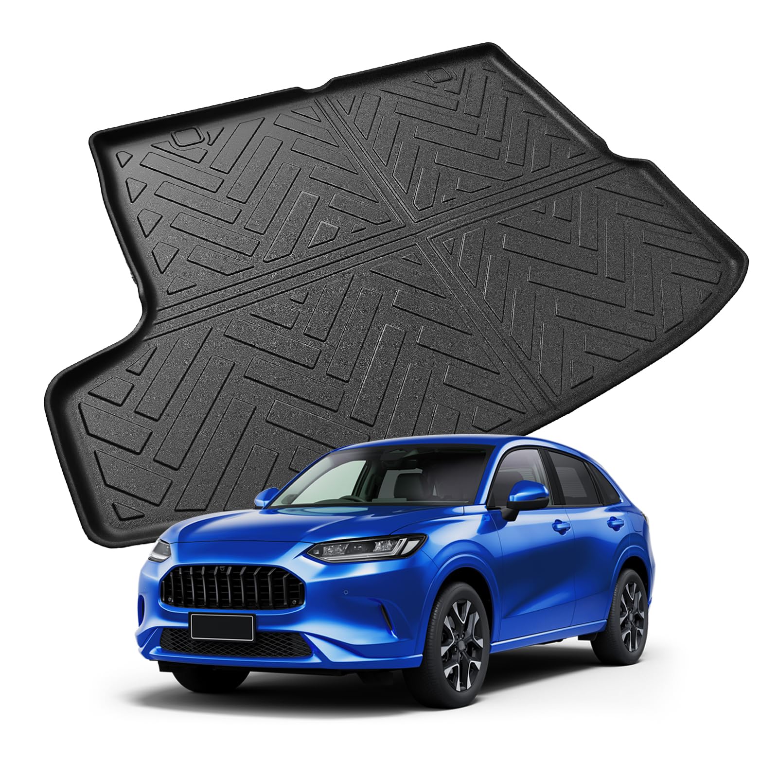 

SKTU Luggage Mat Foldable Trunk Waterproof Cargo Compartment Black with Honda and RZ6 [For ZR-V] Mat, Mat, Scratch-Resistant, Waterproof,