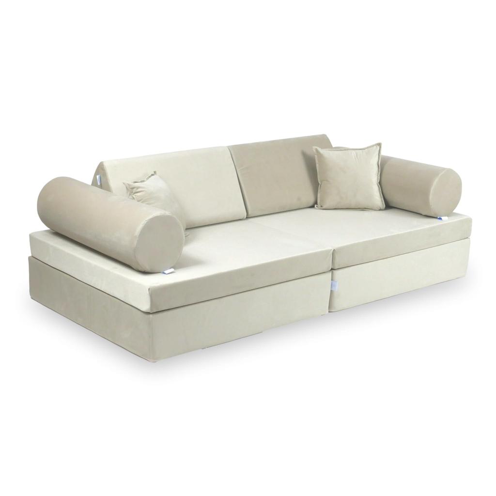 Montessori Comfort Velvet Ecru Play Sofa
