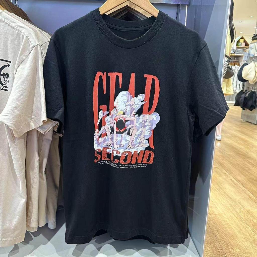 ONE PIECE Tshirt Mens Pure Cotton Casual Round Neck Tshirt Short Sleeve Clothing Summer Sports Casual Short Sleeve Top