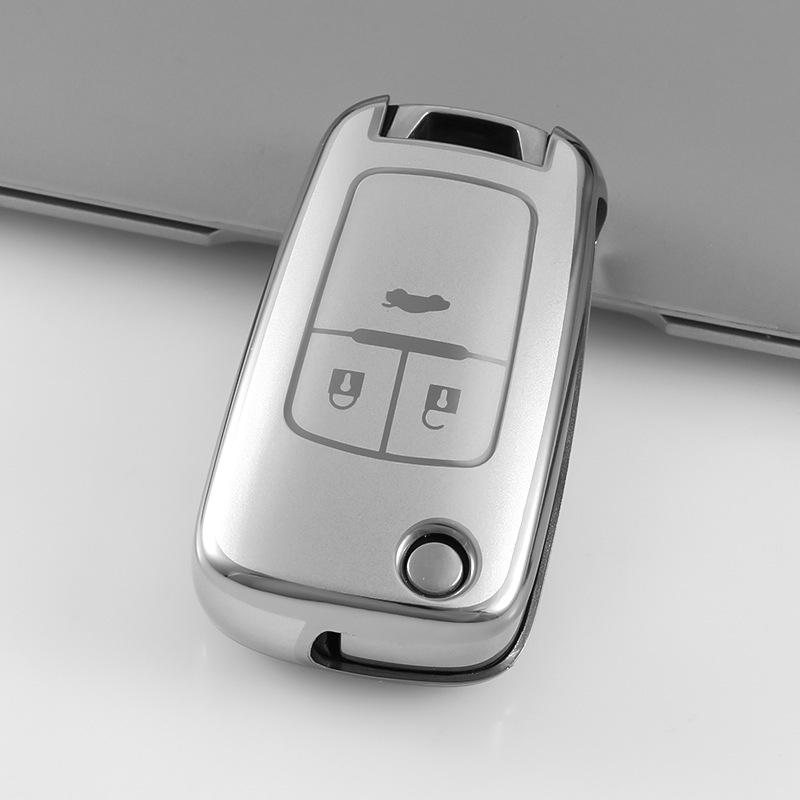 Silver 3-Button Key Case for Buick Excelle, Chevrolet Cavalier, Monza, Trailblazer, Explorer Models