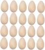 DIY Wooden Easter Eggs for Painting Graffiti Art Set Realistic Simulation Egg Craft Kit for Home Party Activity