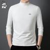 Men's Italian Long Sleeve Half-High Collar Fleece Sweatshirt for Autumn/Winter