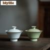 90ml Secret Colored Glazed Gaiwan Handmade Tea Tureen Tea Bowl With Lid Kit Tea Maker Cover Bowl Cafes Accessories Ornaments
