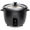 Cuiseur à riz - black &amp; decker - multifonctions - 700w - 1.8l - panier avec couvercle en verre