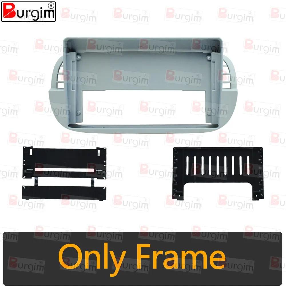Car Radio Fascias Frame For Fiat 500 312/FF 2010-2015 9 inch 2DIN Stereo Panel Wiring Harness Power Cable Adapter Canbus Decoder Only Frame-1