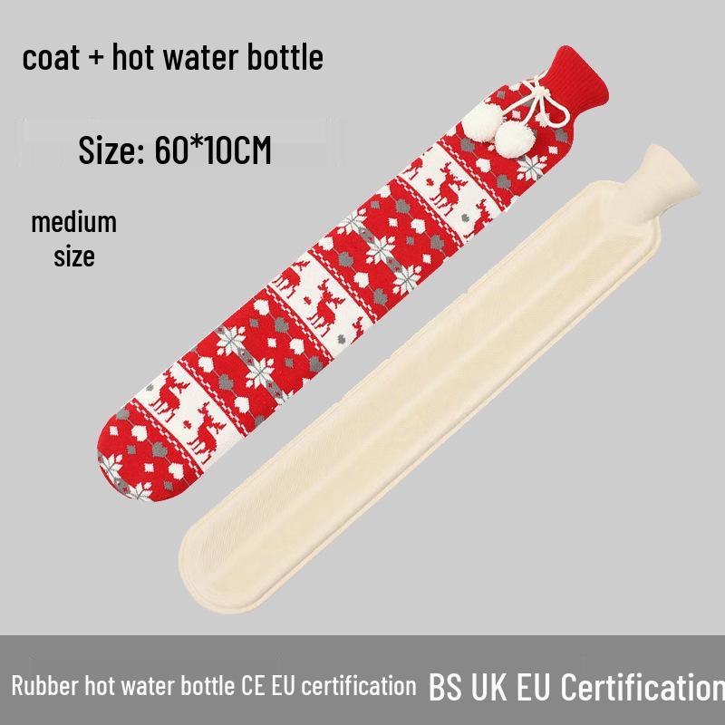 Old-Fashioned Rubber Hot Water Bottle for Stomach Warming