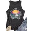 Printed Spring and Summer Sleeveless Top T-shirt with A Round Neck Pullover Vest
