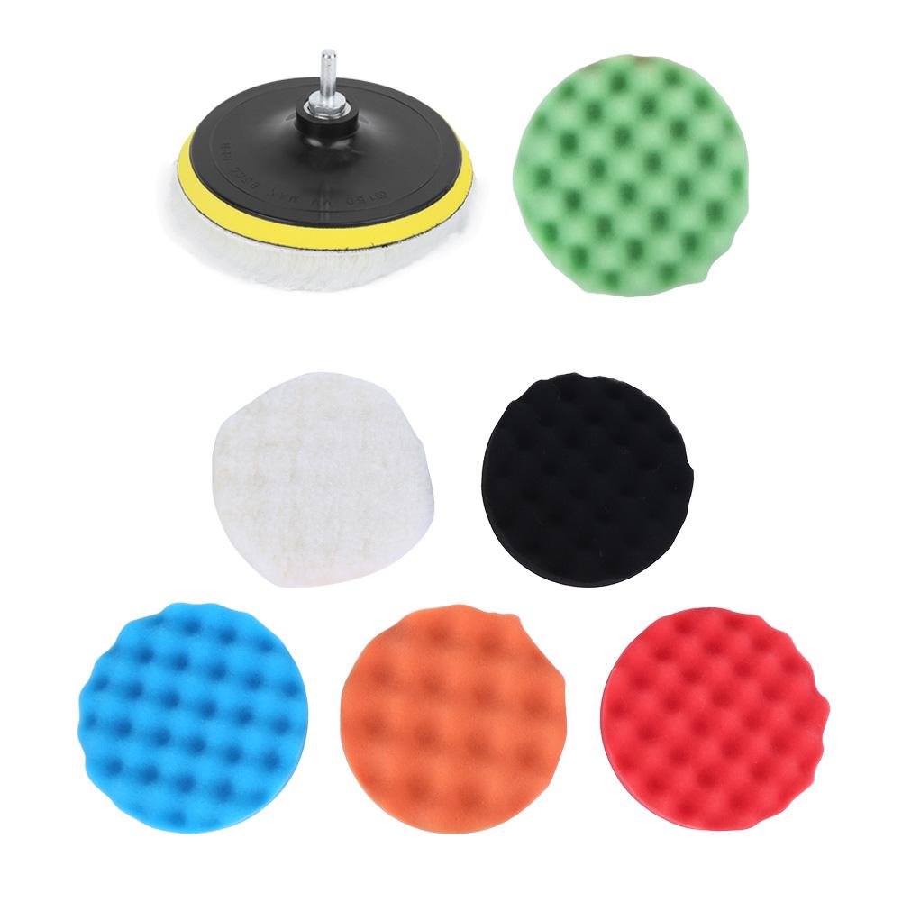 6inch Sponge Polisher Waxing Buffing Disc Pads Wool Polishing Wheel Tool Kit