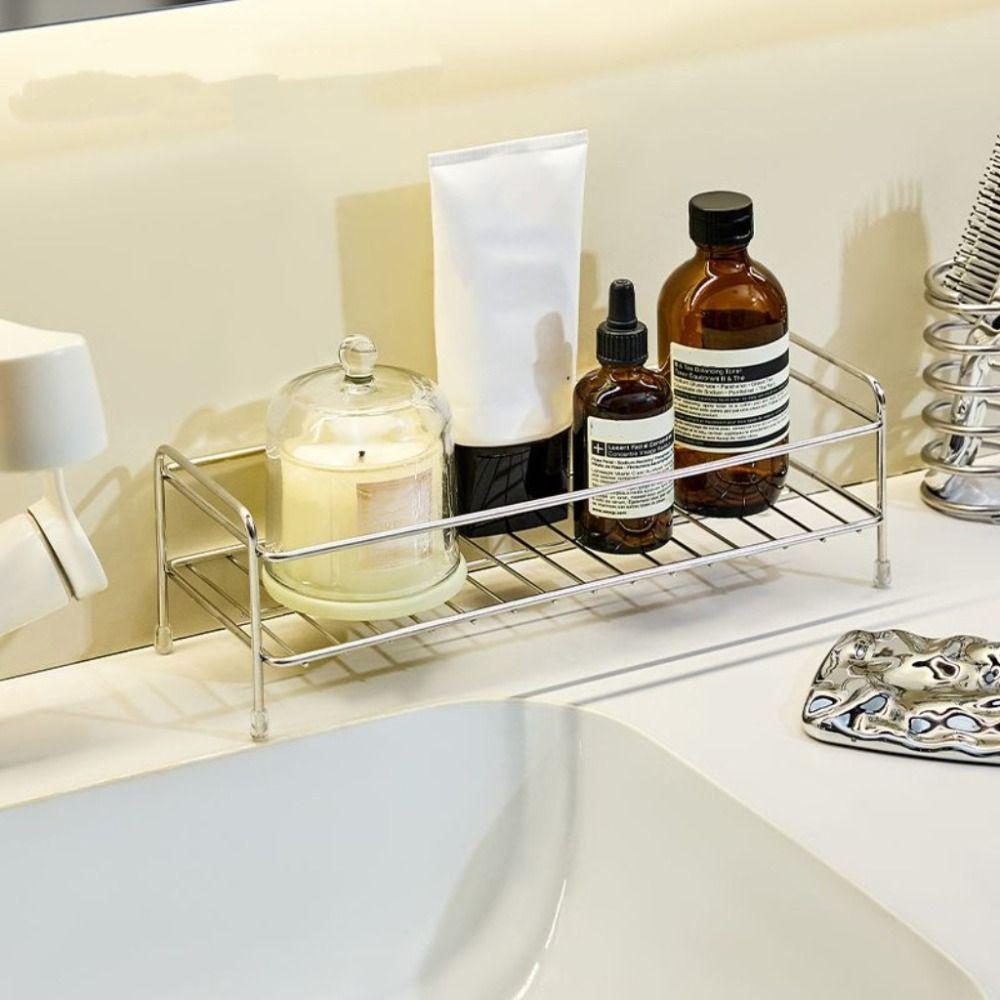 Stainless Steel Kitchen Sink Storage Rack Waterproof Modern Cosmetic Storage Stand Anti-rust Quick Dry Sponge Self-draining Tray