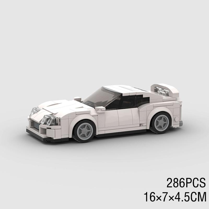 Moc F1 City Speed Sports Racing Car Building Blocks Brick R34 Rx-7 Vehicle Supercar Fast & Furious Mk4 Supra Kids Toys