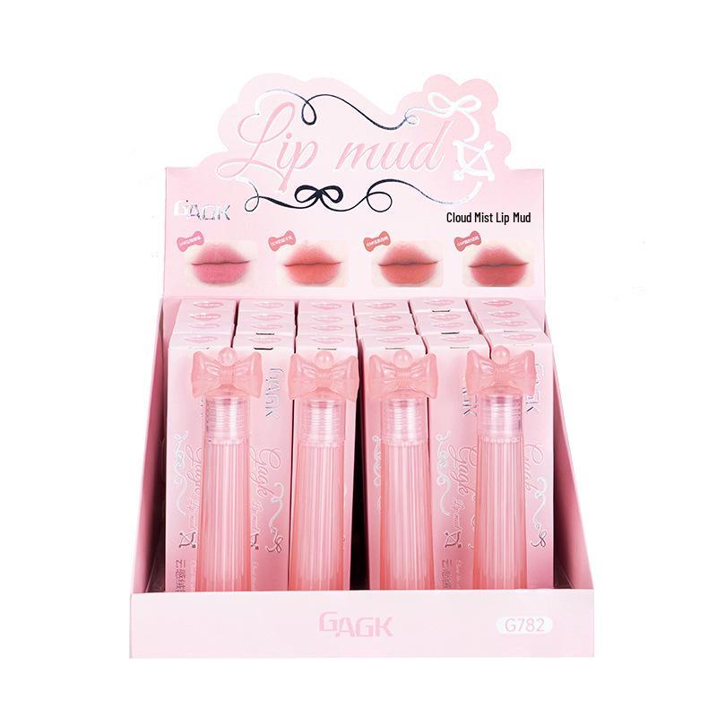 Слегка сладкий бархатный матовый блеск для губ - Стойкая, не оставляющая следов, пигментированная помада в цветах женских групп. 2.5g x 24