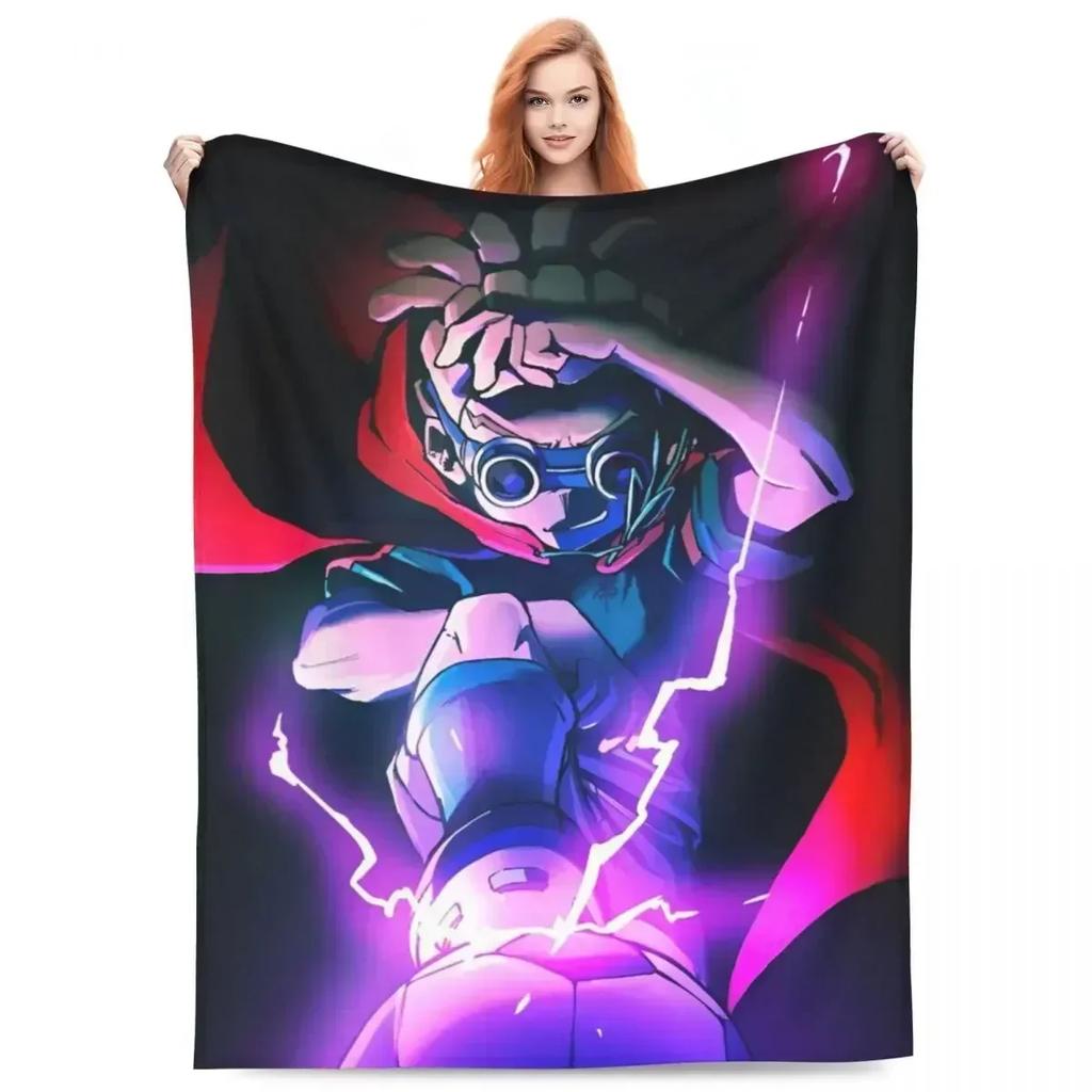 Inazuma Eleven Decken Flanell Textil Dekoration Videospiel Sportspiel Atmungsaktiv Weich Überwurfdecken für Zuhause Reise Steppdecke