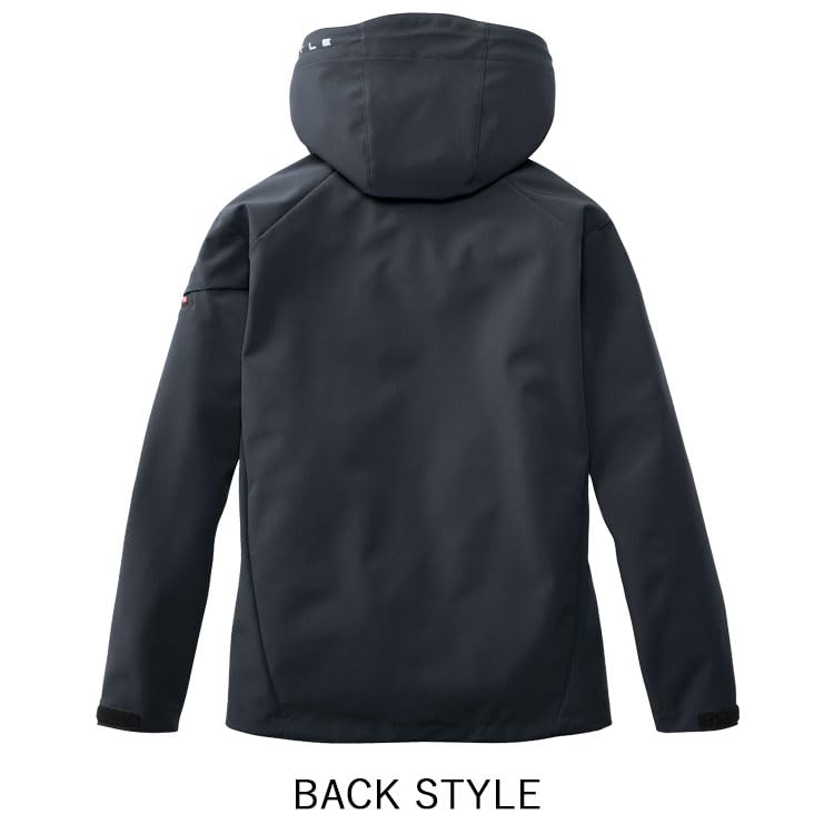 BURTLE 3190 Windproof Hoodie Jacket, Unisex, Water-Repellent, Cold-Weather, Fall/Winter, 2025 Model, BURTLE Workwear (JP, Alphabet, L, 35: Black)