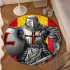Knightly Crusader Armor Round Rug for Livingroom,Bedroom, Palyroom, Chair Rug, Area rug, Circle Carpet, Large Size Fan Christmas gift