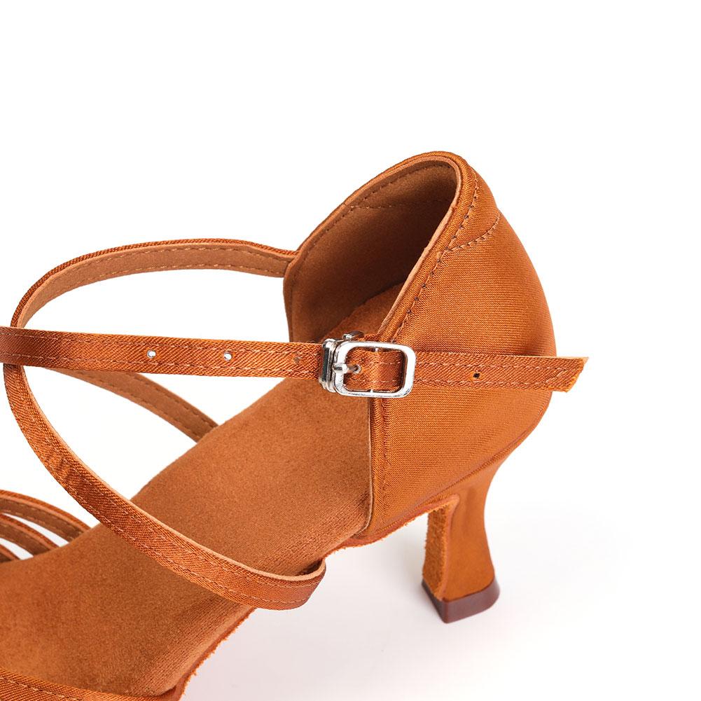 Scarpe da Danza Latina da Donna Tacco Alto 7CM Indoor Salsa Tango Scarpe da Ballo da Sala