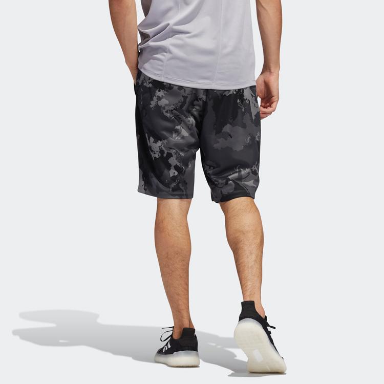 Adidas Camo Print Training Shorts Men Bottoms Light-Grey GH5161