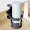 Porte-gobelet de bureau rotatif Hauteur réglable Fini les déversements Support à pince pour bras Pour tasses à café Bouteilles d'eau Étagère de rangement