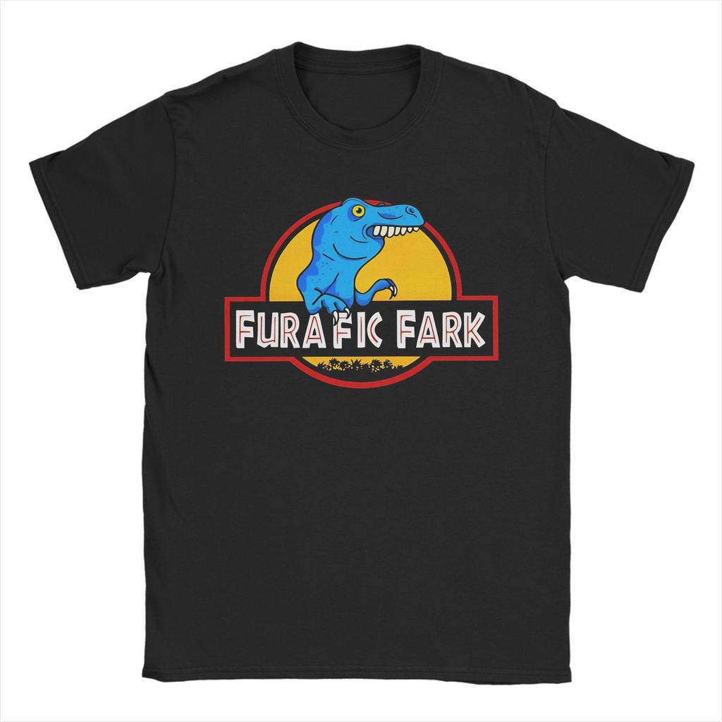 Furafic Fark 2 Jurassic Dinosaur  T-Shirt Men's 100%Cotton Clothes Vintage Dinosaurs Meme Crewneck Short Sleeve
