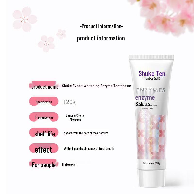Shuke Enzyme Cherry Blossom Toothpaste 3-Pack