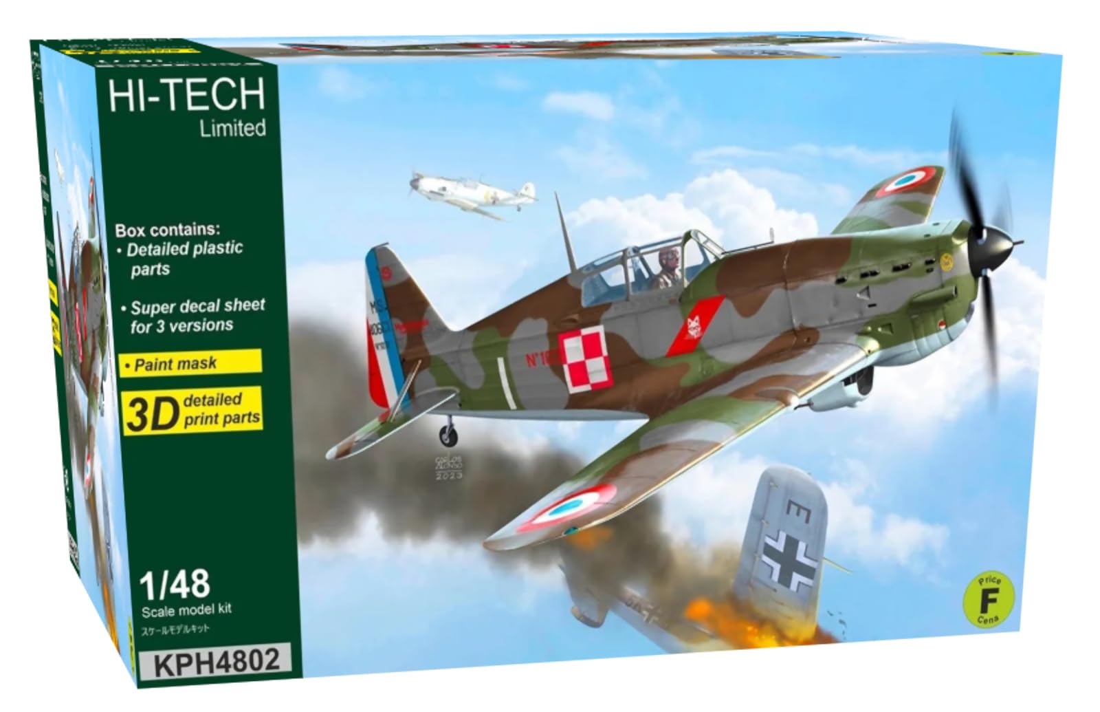 

KP Model Limited Edition Battle of France Plastic Model Kit KPMH4802 1/48 Hi-Tech Morane-Saulnier MS-406C-1 (Airplane)