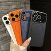 Leather Magnetic Phone Case for iPhone 17 Air 14 15 16 11 12 13 Pro Max Plus 17Pro 16Pro Magsafe Charge Protector Cover