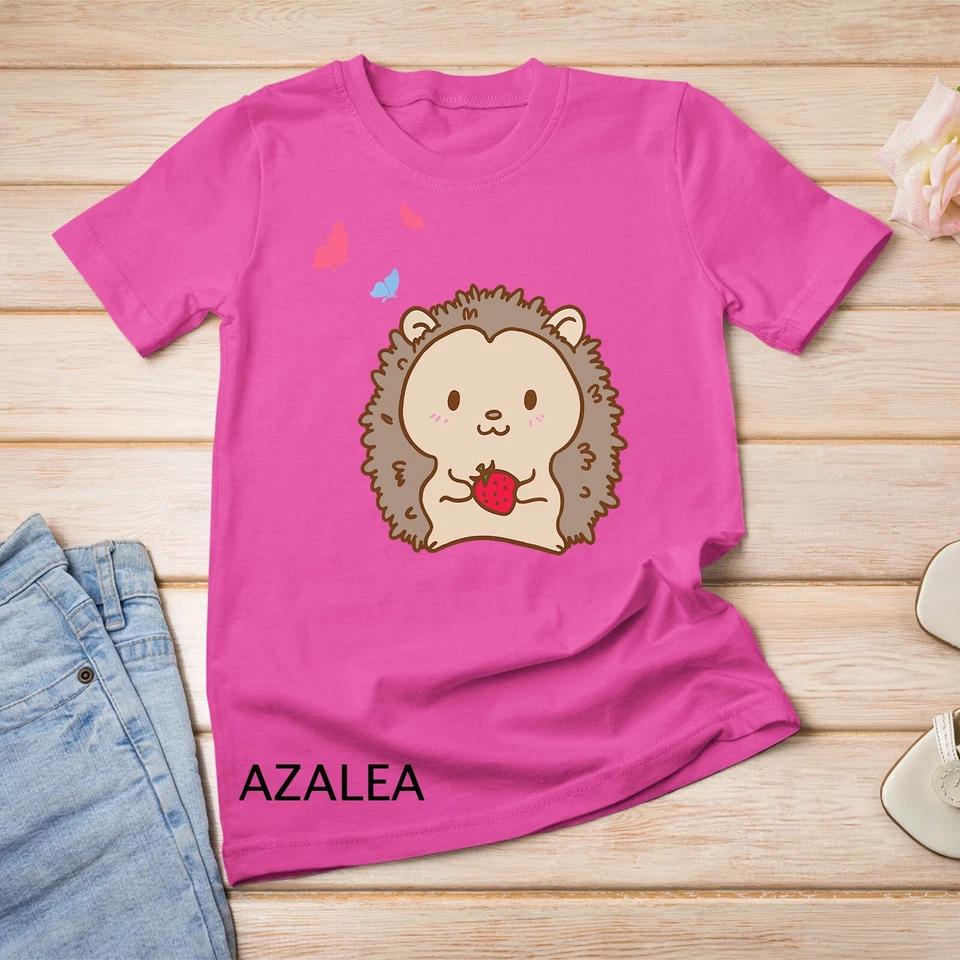 Womens Hedgehog Gift Design Cute Strawberry Hedgehog Unisex T-shirt 2 M