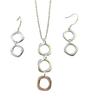 Jewelry Square Circle Necklace Earrings Set T131
