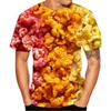 Popcorn 3D Printed Funny T Shirts Men Women Clothing Summer Short Sleeve T-Shirt Kids Trendy Casual Y2k Streetwear Tops Tees