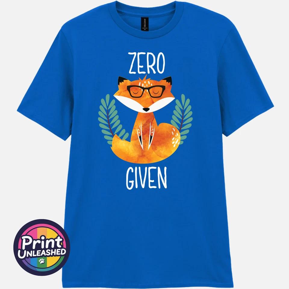 Zero Fox Given Graphic Tee Funny Printed Slogan T Shirt Zen Fox Print Fun Gift 7 S