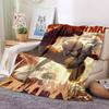 One Punch Man Anime Character Print Flannel Blanket Cozy Warm Throw Sofa Bedroom Present Indoor Home Seasonal Lounge Decor