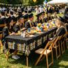Graduation 2026 Tablecloth Disposable Plastic Table Cover for Graduation Party Decorations School Events and Gatherings