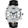 Renato Silver Black Leather Men's Quartz Chronograph AR2432