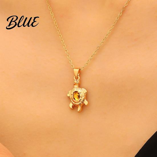 Turtle Pendant Necklace Women Summer Beach Cute Crab with Artificial