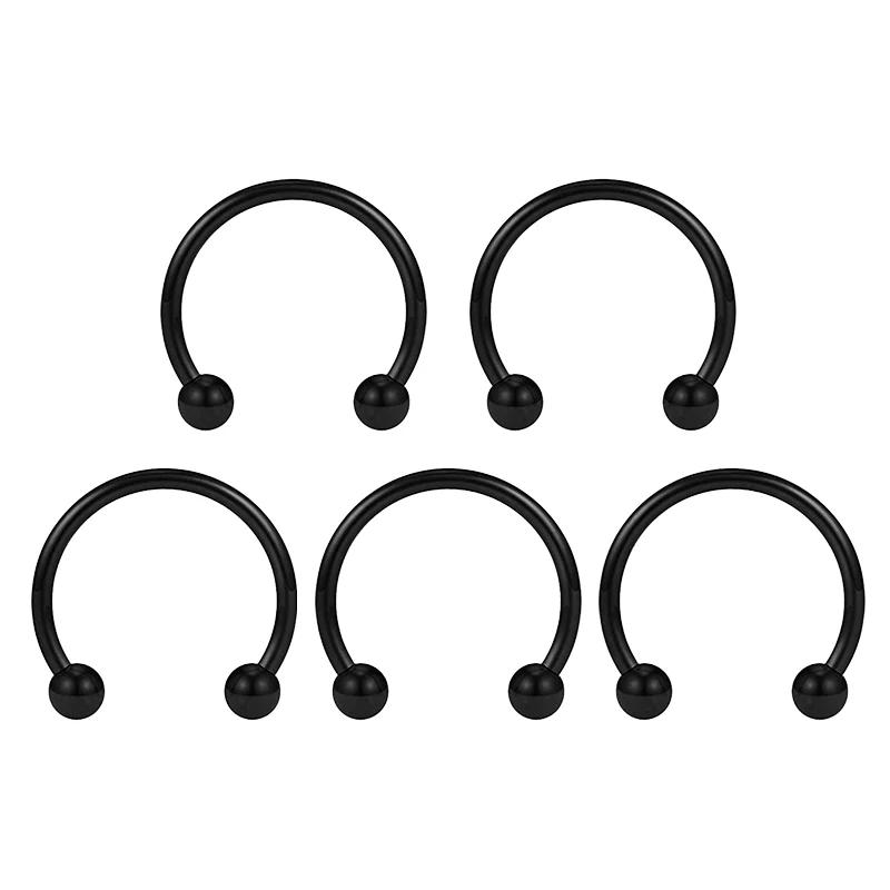 36PC Stainless Steel Horseshoe Septum Piercing Lot Horseshoe Nose Piercing Ring Bulk Fake Nose Ring Horseshoe Earring Cartilage