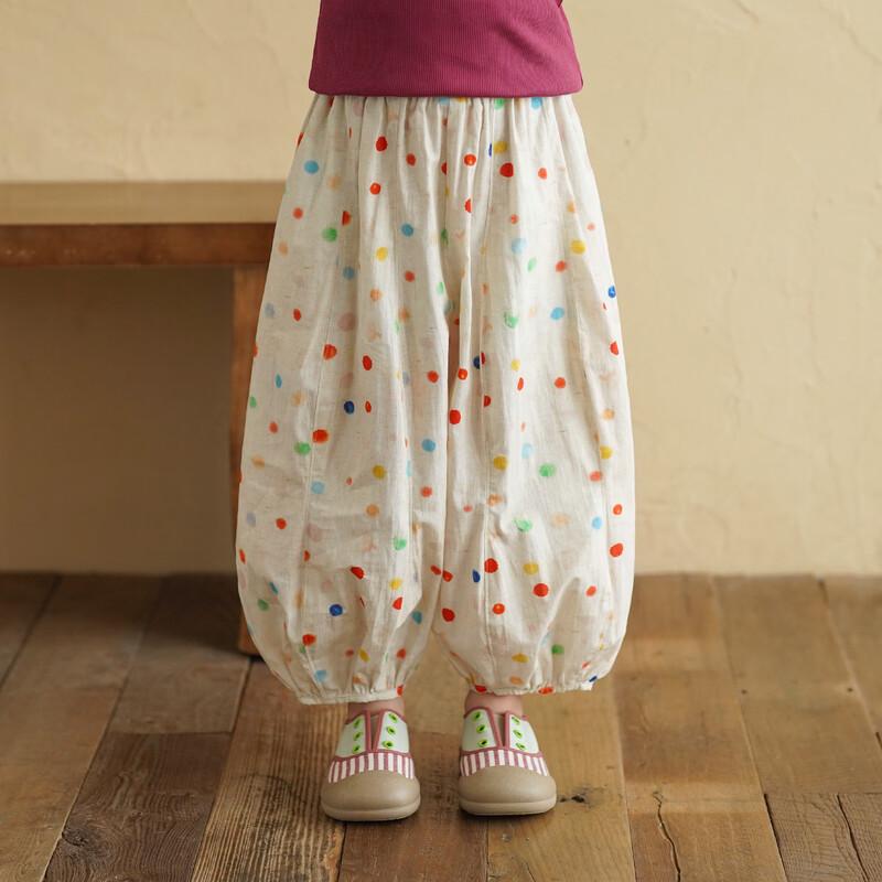 

Girls Colorful Polka Dot Cotton Harem Pants US 6.5