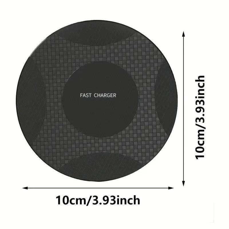 10W Wireless Charger Pad Stand Desktop Ultra-thin Mobile Phone Fast Charging Dock Station For iPhone 16 15 14 13 12 11 Samsung Xiaomi