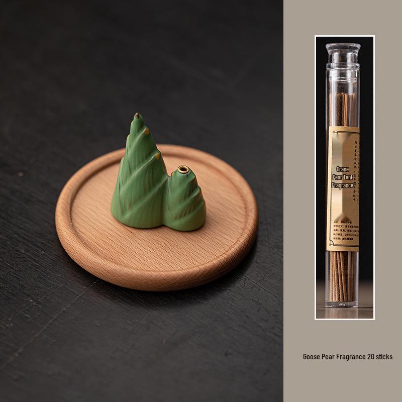 Blessing for Peace: Yuzu Incense Holder & Tray for Zen Tea Rooms and Coffee Tables