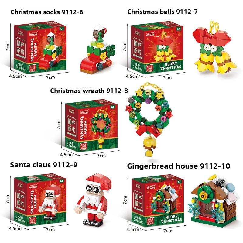 Santa Claus Reindeer Christmas Series Tree Builder Set With Abs Plastic Blocks For Kids And Diy Fun