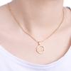 Elegant Hollow-out Love Circular Ring Ornament Set Necklace & Ear Stud Festival Birthday Gift