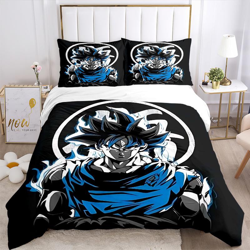 3pcs Anime Character Uzumaki Naruto Printed Quilt Set - Soft and Comfortable Quilt Cover for Bedroom, Guest Room and Dormitory Decorative Be