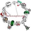 Christmas Snowflake Tree Charm DIY Enamel Snowman Bracelet