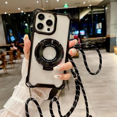 Crossbody Lanyard Magnetic Phone Case for IPhone 16 15 14 Plus 13 12 11 Pro Max X XS XR 7 8 Plus Ring Shockproof Cover