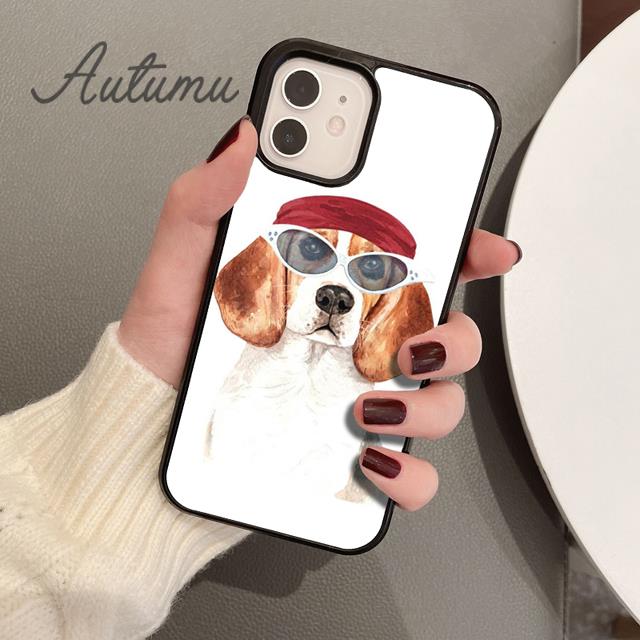 Roztomilý pouzdro na telefon s motivem psa Beagle pro iPhone 11 12 13 14 Pro Max mini X XR XS SE 2020 5 6S 7 8 Plus Samsung Galaxy S21 S22 Kryt skořepina