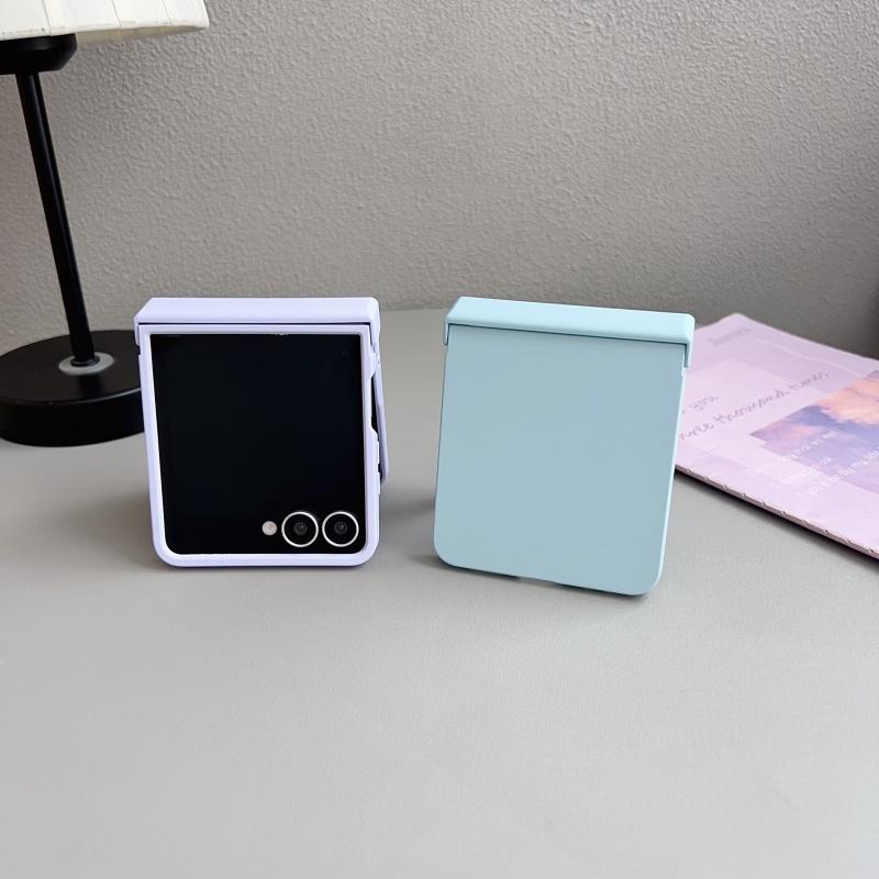 Luxus Helle Bonbonfarbe Faltbares Silikon Offizielle Hülle Für Samsung Galaxy Z Flip 7 6 5 4 3 Zflip7 Matt Stoßfest Hart PC Abdeckung