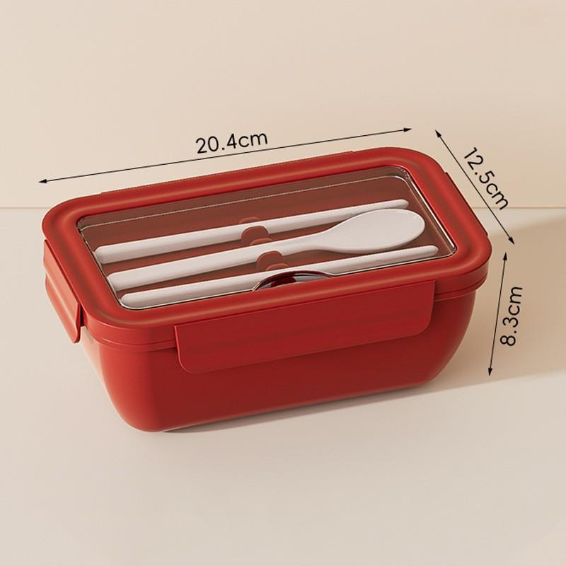 Microwave-Safe Bento Box With Leakproof Lid Dual Compartment Office Lunch Student Meal Prep Travel