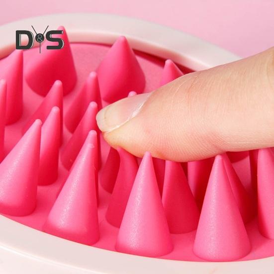 Doppelseitige, gezahnte Shampoo-Bürste, langer Griff, Kopfhautmassage, tragbarer Kamm zum Entwirren von nassem und trockenem Haar, Haarreinigungswerkzeug, Körperwäscher