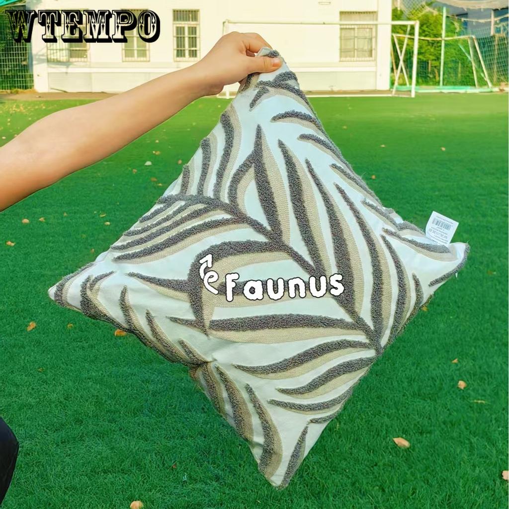 WTEMPO Green Leaf Sunflower Living Room Sofa Embroidery Cushion Throw Pillowcase