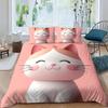 Comforter Cat Printed Bedding Set For Children'S And Adults Warm Soft Breathable And Comfortable