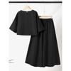 Women 3/4 Sleeve Blouse and Wide Leg Trousers Casual Two Piece Sets