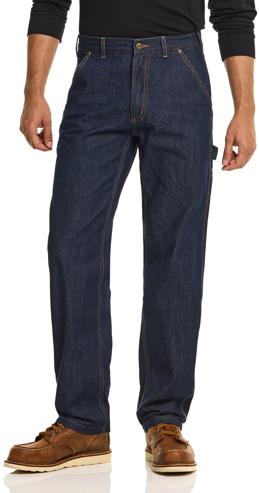CQR Regular Fit Stain and Abrasion Straight Everyday Wide Loose Men s Jeans, Resistant, Leg, Workwear, Casual, Wear, Fit, Fit, Multi-Purpose Pockets,